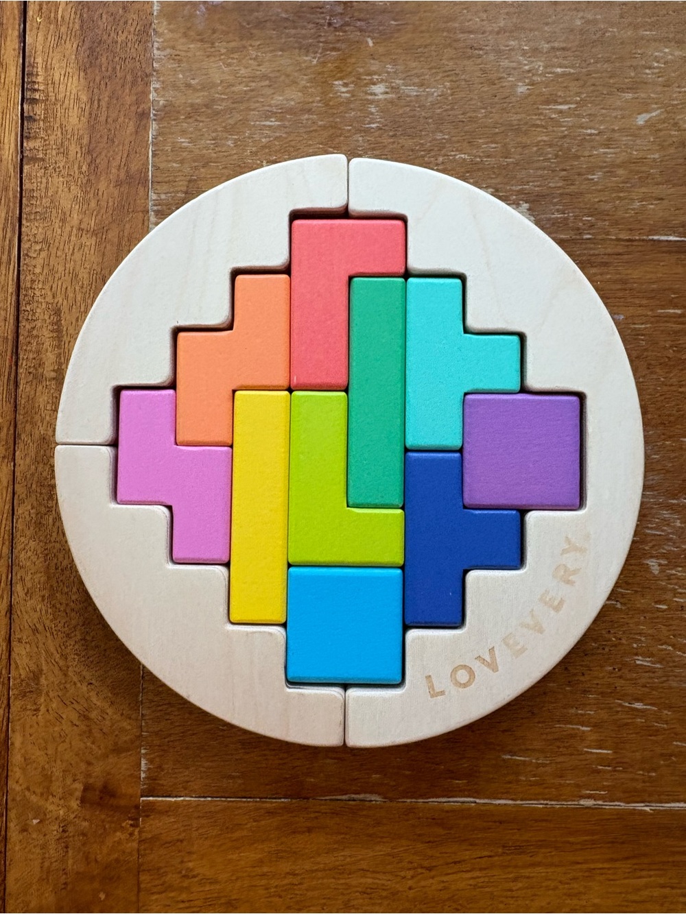 2 Lovevery Colorful Wooden Puzzle Set for kids